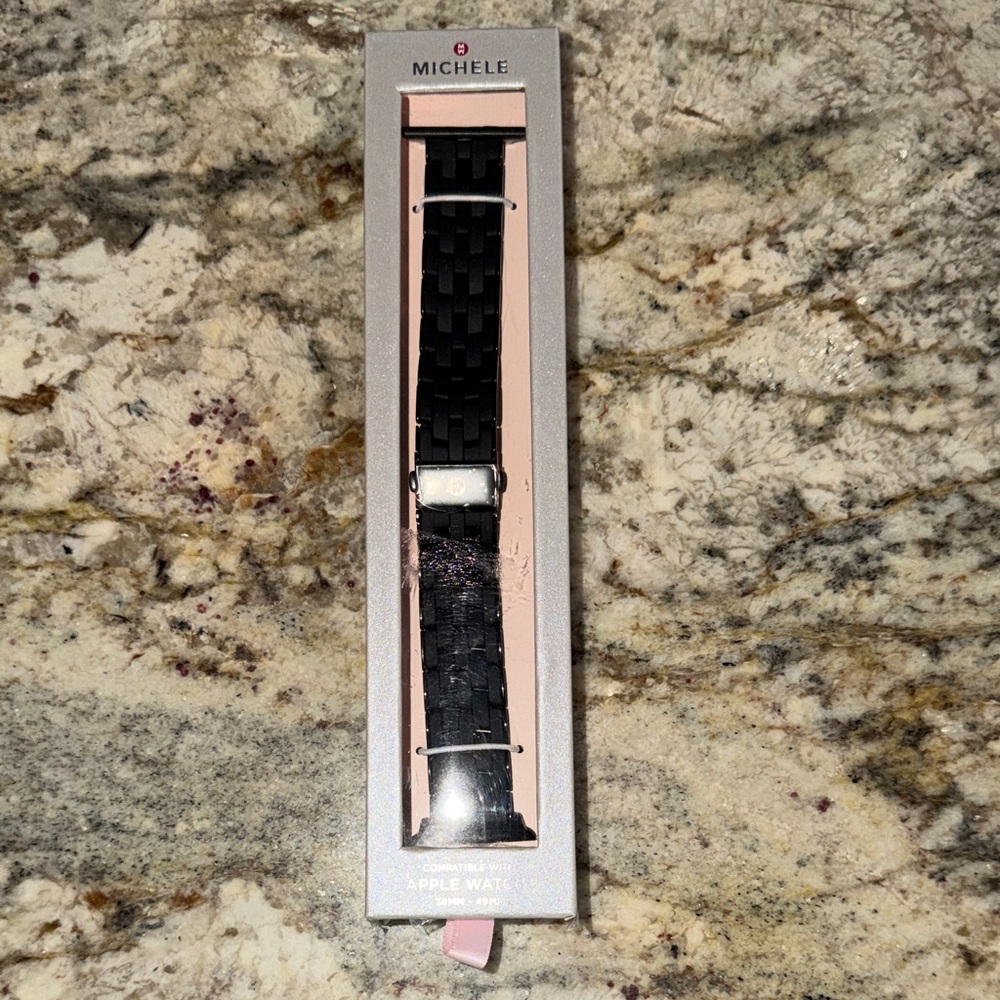 NIB Michele Black Apple Watch Band